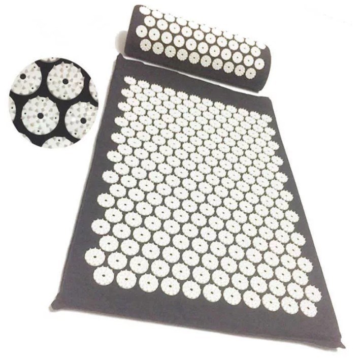 Акупунктурный массажный комплект Acupressure Mat, серый