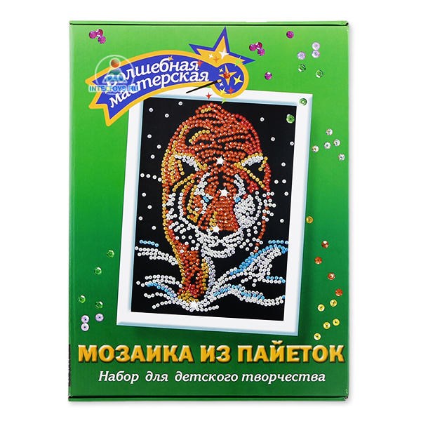 Мозаика из пайеток «Тигр»