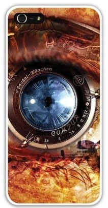 Чехол-накладка для iphone 5/5S, механич. глаз
