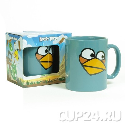 Кружка AngryBirds 300 мл., голубая в коробке