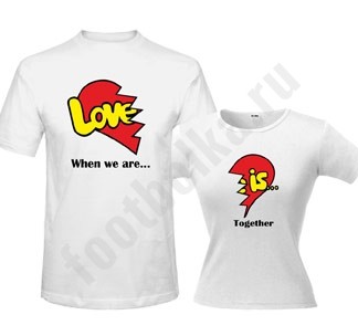 Футболки белые Love is..