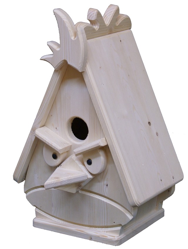 Скворечник Angry Birds, желтый, неокрашенный