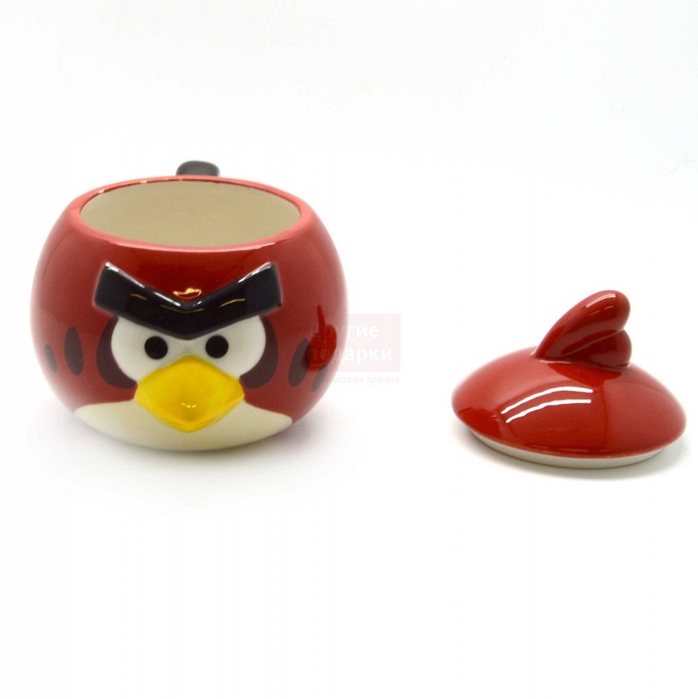 Объемная кружка с крышкой Angry Birds