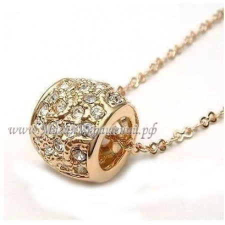 Подвеска в виде Бочонка с кристаллами Swarovski