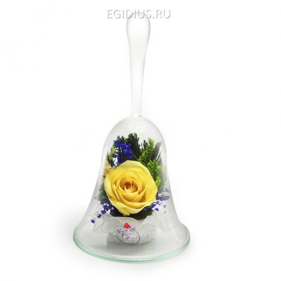 Композиция Колокольчик из натуральных роз