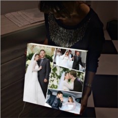 Оригинальный светильник в виде коллажа фотографий