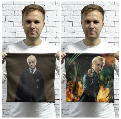 Квадратная наволочка Драко Малфой, 37x37 см