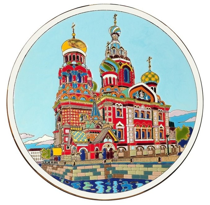 Изразцовая тарелка Храм Спаса-на-крови