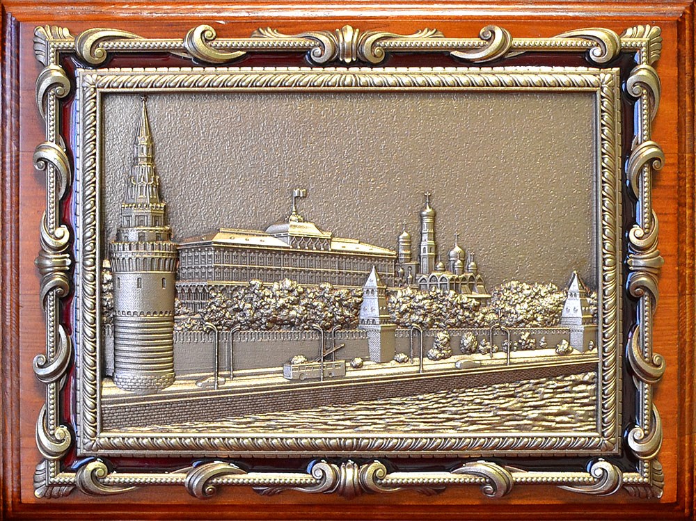 Плакетка с видом Москвы "Кремлёвская набережная"