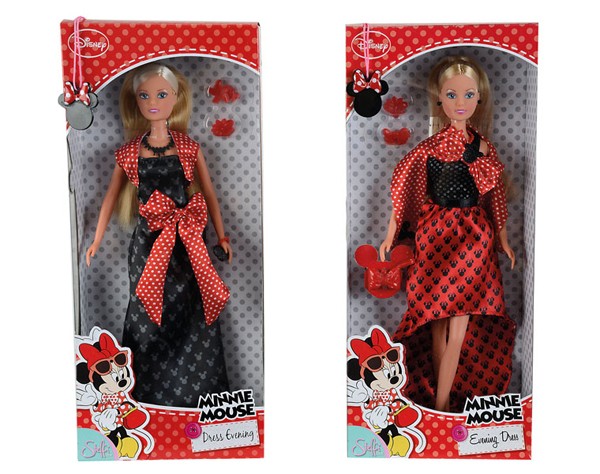 Кукла Штеффи minnie mouse в вечернем наряде