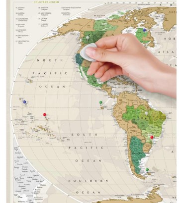 Скретч-карта мира Travel Map Geograghy World (на английском)