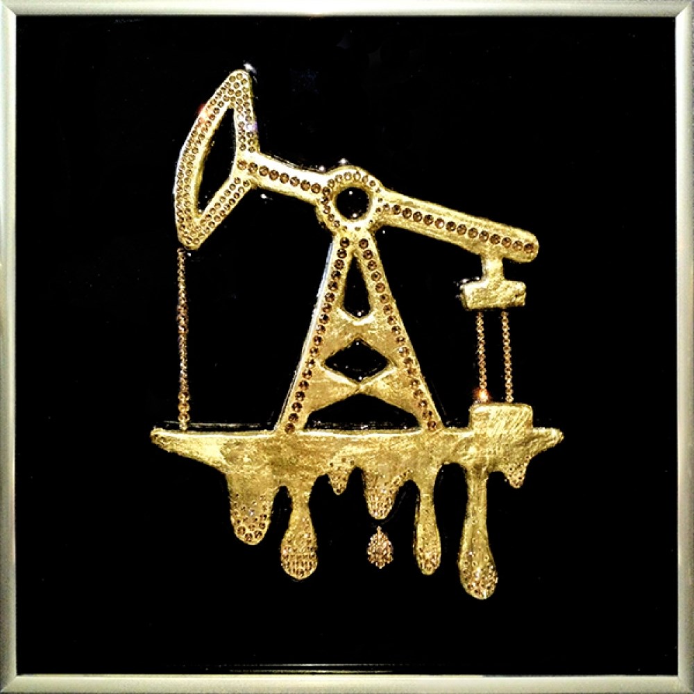 Картина с кристаллами Нефть - Черное Золото (Swarovski)