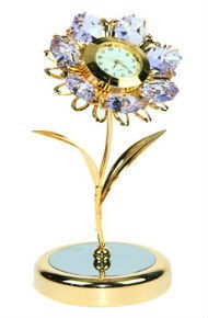 Фигурка Swarovski с часами Фиалка