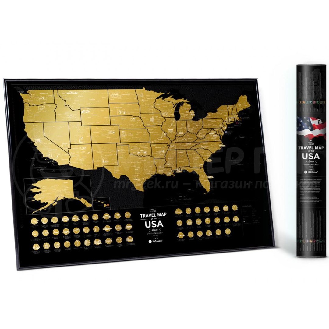 Скретч-карта США Travel Map USA