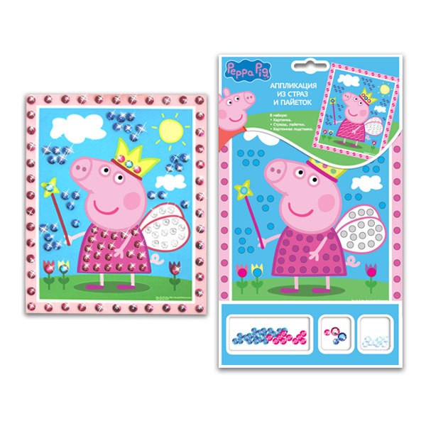 Свинка Пеппа (Peppa Pig) Аппликация для малышей - hb-crm.ru