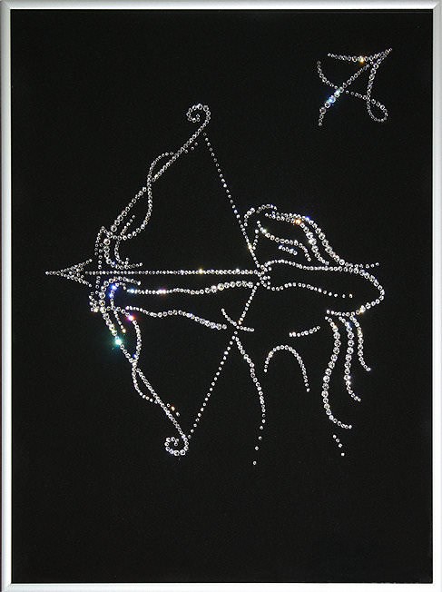 Картина с кристаллами Swarovski Стрелец-14