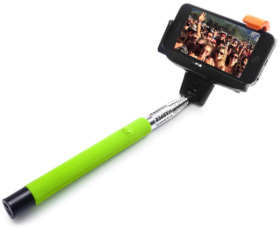 Монопод для селфи HARPER с кнопкой Bluetooth RSB-103 Green