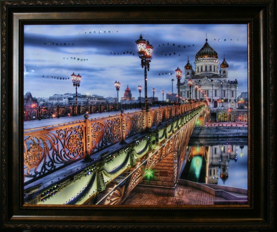 Картина с кристаллами Сваровски Патриарший мост