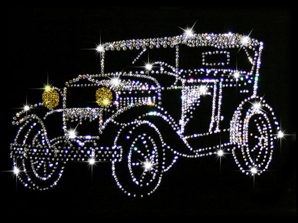 Картина с кристаллами Swarovski Ретро-автомобиль