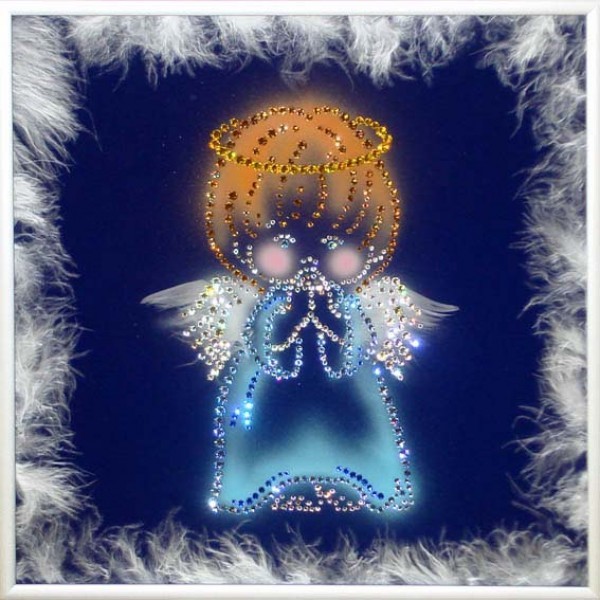 Картина с кристаллами Swarovski Ангел Хранитель