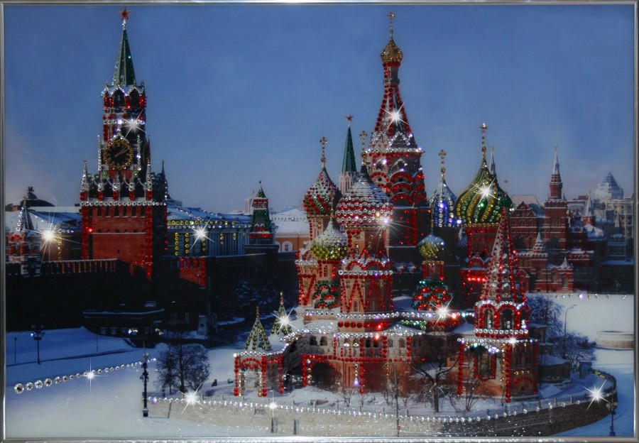 Картина с кристаллами Сваровски Кремль