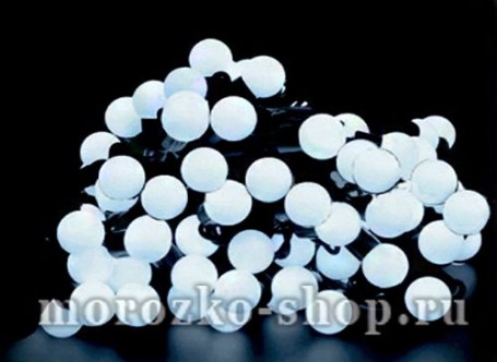 Электрогирлянда Большие белые мультишарики, 100 белых LED ламп