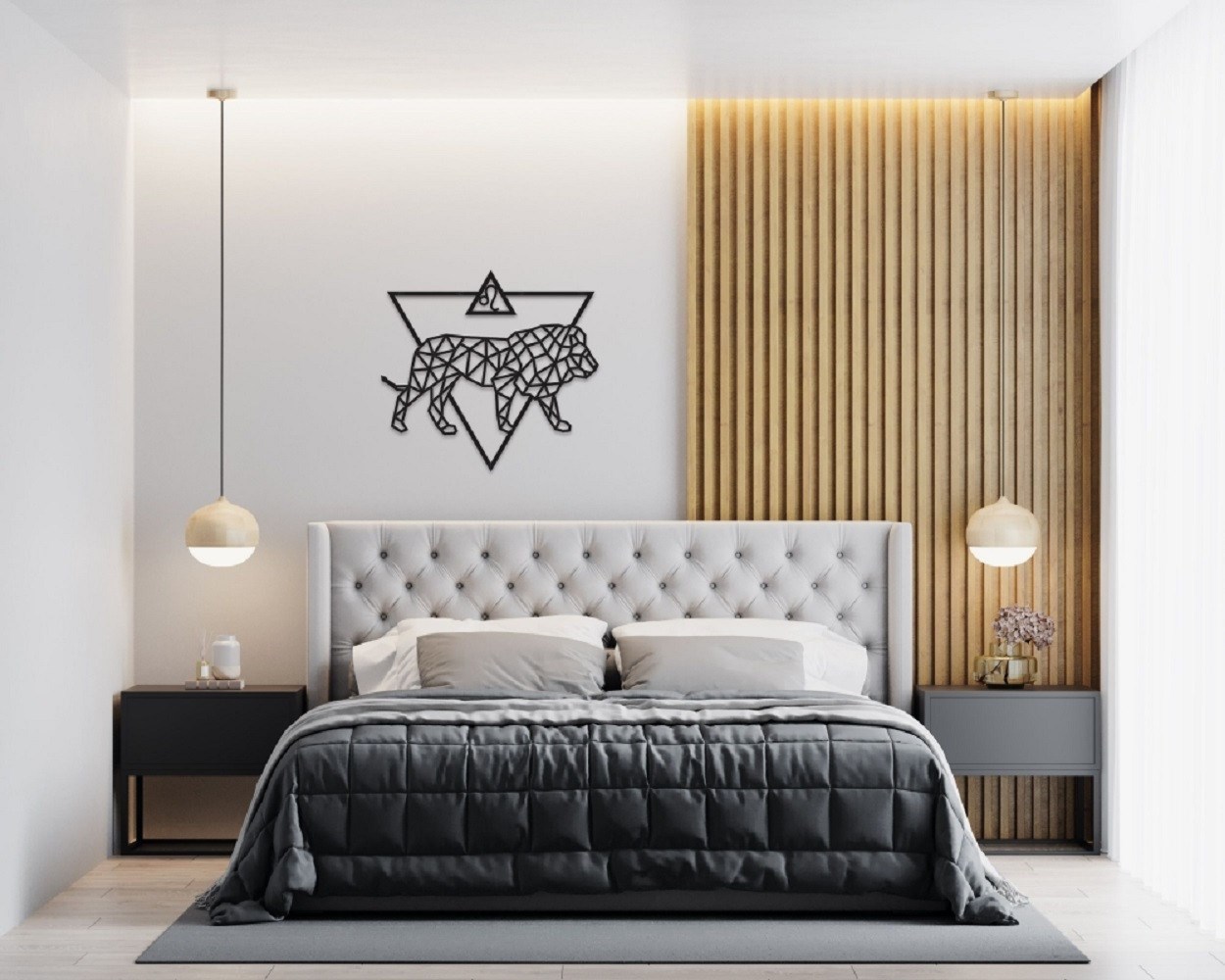 Деревянный декор настенный, панно, пазл EWA Design Лев