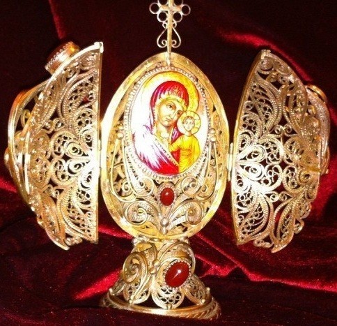 Яйцо пасхальное сувенирное Божья Матерь Казанская