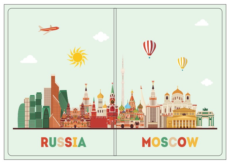 Обложка для паспорта Moscow