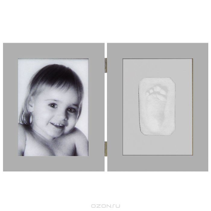 Набор для изготовления слепка Baby Art Print, с двойной рамкой, цвет: шоколад