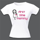 Футболка для беременных First time mommy