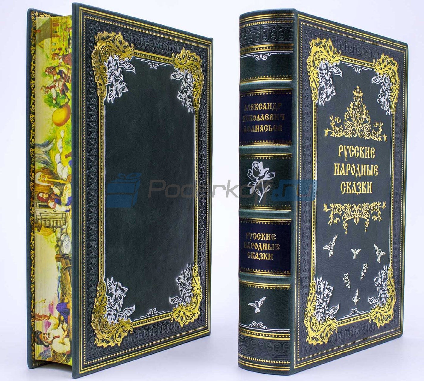 Книга в кожаной обложке Русские народные сказки