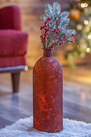 Ваза-бутыль АЙРЭЙН2, стекло, 13.5х40 см, KAEMINGK