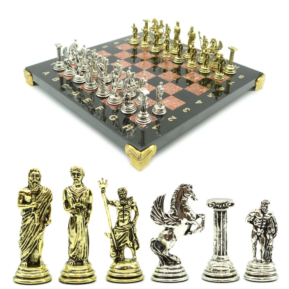 Шахматы с металлическими фигурами Геракл, 250*250мм