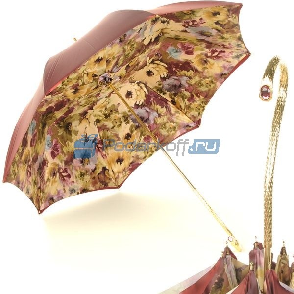 Зонт Трость Pasotti Bordo Fiore Oro