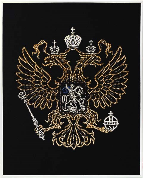 Картина с кристаллами Герб РФ