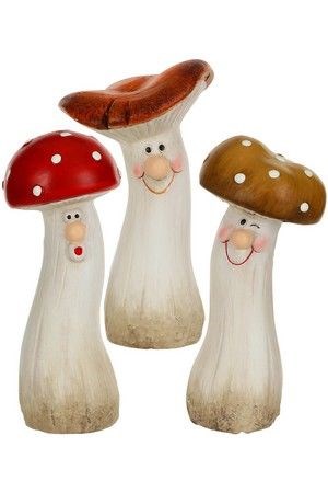 Набор декоративных фигурок Веселые грибы