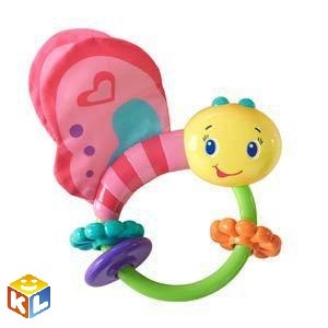 Развивающая игрушка-погремушка Розовая бабочка