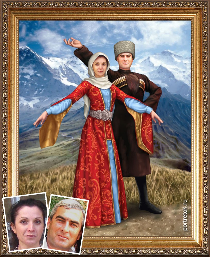 Необычный портрет на свадьбу