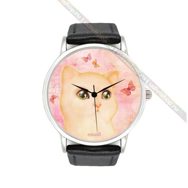 Научные часы Miusli Cat and butterfly