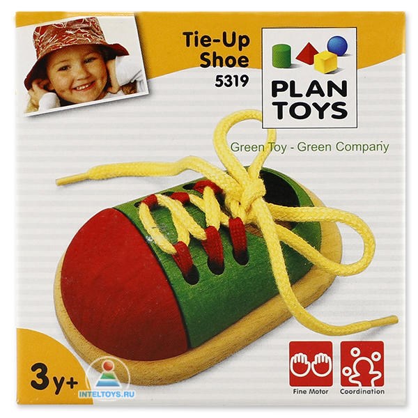 Деревянный башмачок-шнуровка деревянный Plan Toys