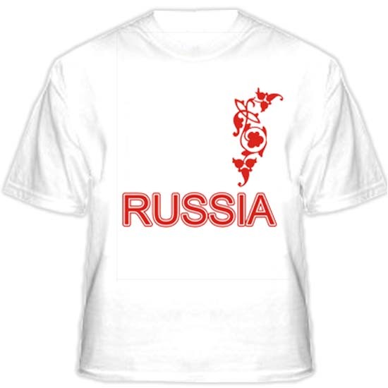 Прикольная футболка ROSSIA