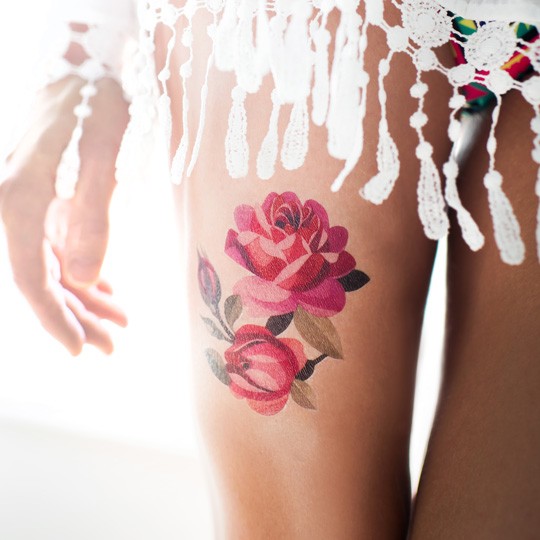 Татуировка переводная Sasha Unisex Pink Roses