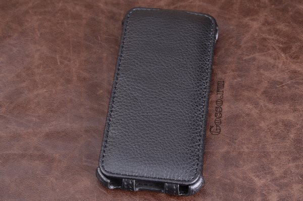 Черный чехол для iPhone 5 / 5S «Ночной Бруклин» (личи)