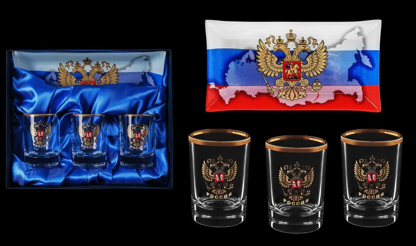 Набор водочных стопок с блюдцем Закусочный