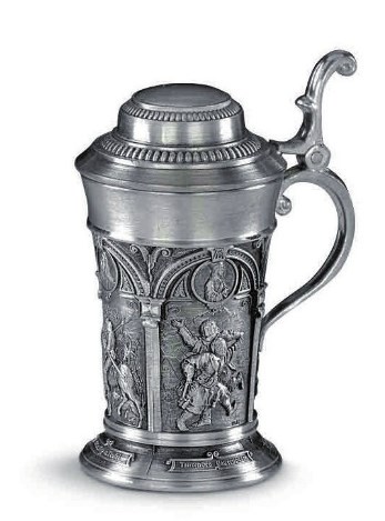 Подарочная миникружка для водки из олова Durer