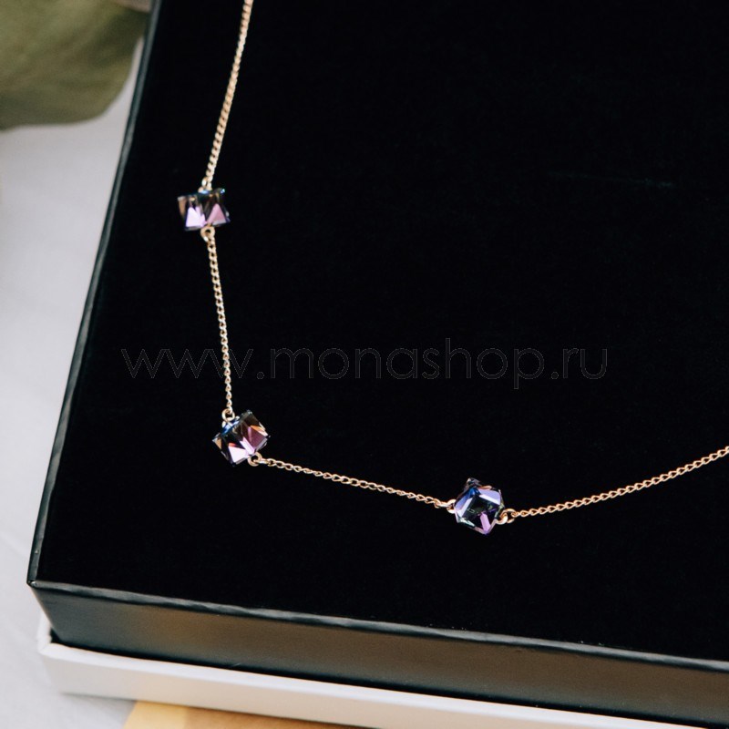 Колье Миражи с кристаллами-хамелеонами Swarovski