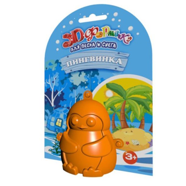 Пластмассовая 3D формочка Пингвинка