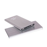 Пауэрбанк 8000 mAh, 5V 2A/1A, серебро