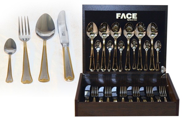 Набор столовых приборов на 6 персон Falperra Gold Face